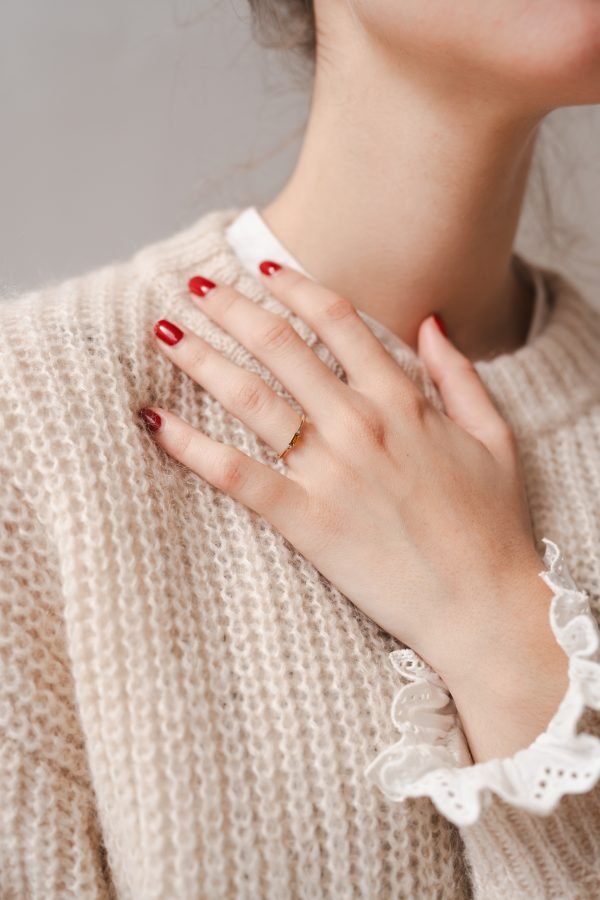 Singolo baguette ring - productfoto model 5 Singolo baguette ring - productfoto model 5